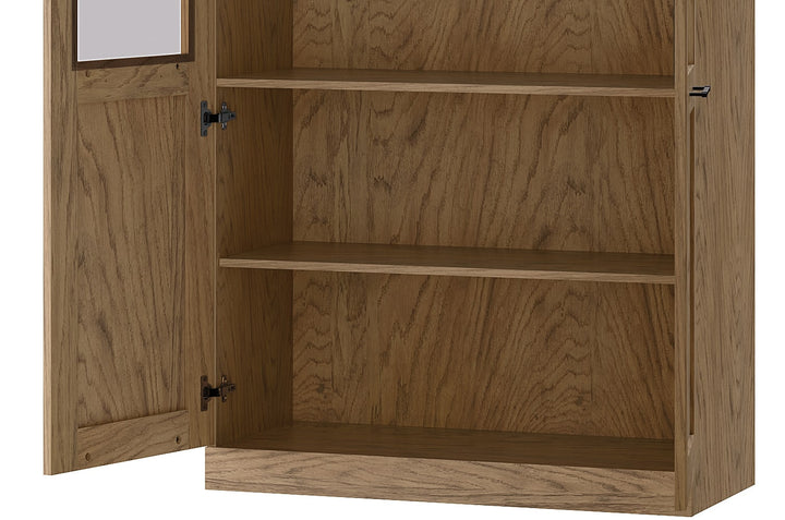 Vitrina rústica em carvalho oleado COZY 12, 95×200×42 cm | VESKOR