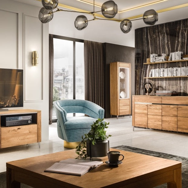 Móveis VESKOR em carvalho maciço da coleção Latina. Móveis nórdicos com um design moderno