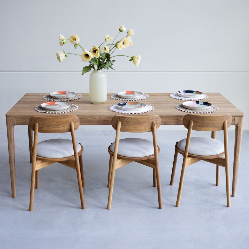 Mobel.store mesa de jantar em madeira maciça sustentável