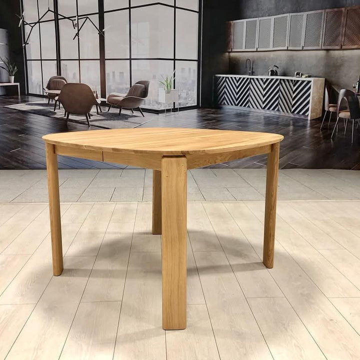 Mesa de jantar redonda extensível em madeira de carvalho maciço Victoria | VESKOR