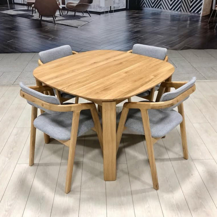 Mesa de jantar redonda extensível em madeira de carvalho maciço Victoria | VESKOR