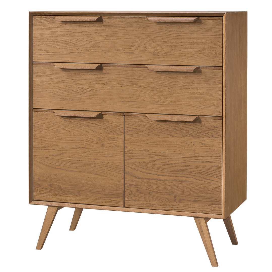 Cómoda rústica em carvalho LEO 15, 105×49,5×124,6 cm | VESKOR