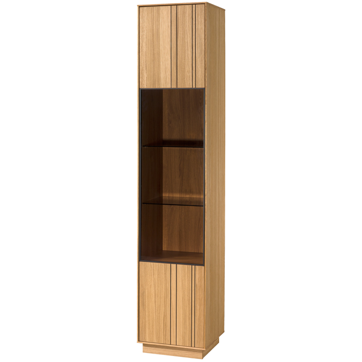 Armário expositor em carvalho mel JOIN 10, 40×40×195 cm | VESKOR