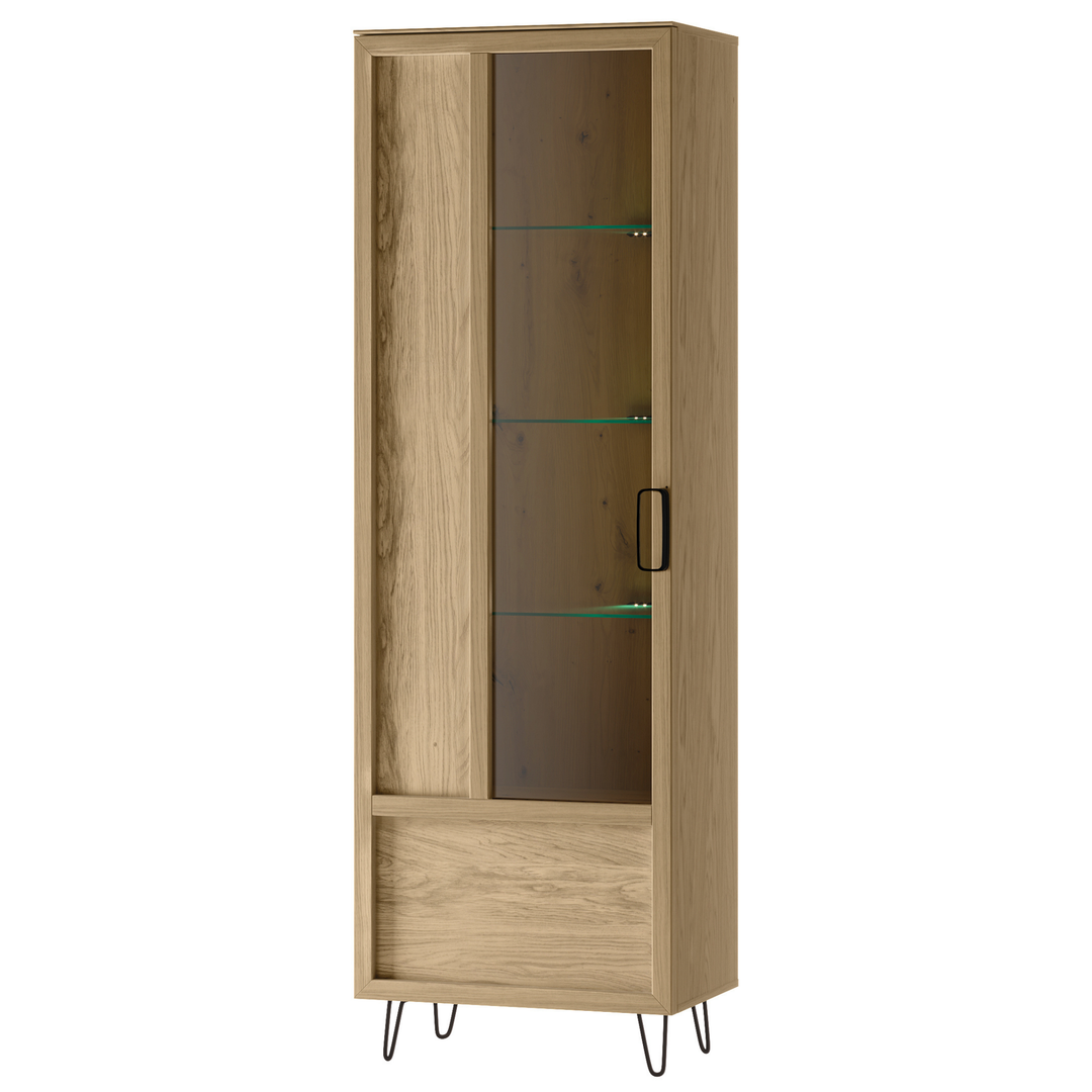 Vitrina em carvalho LIMBO 10, 65×42×200 cm | VESKOR