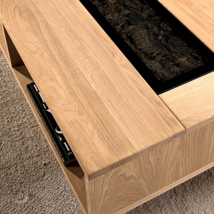 Mesa de centro em carvalho NAPOLI 41, 115×42×65 cm | VESKOR