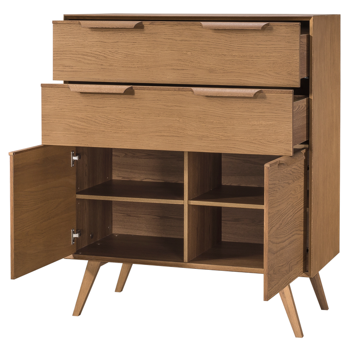 Cómoda rústica em carvalho LEO 15, 105×49,5×124,6 cm | VESKOR