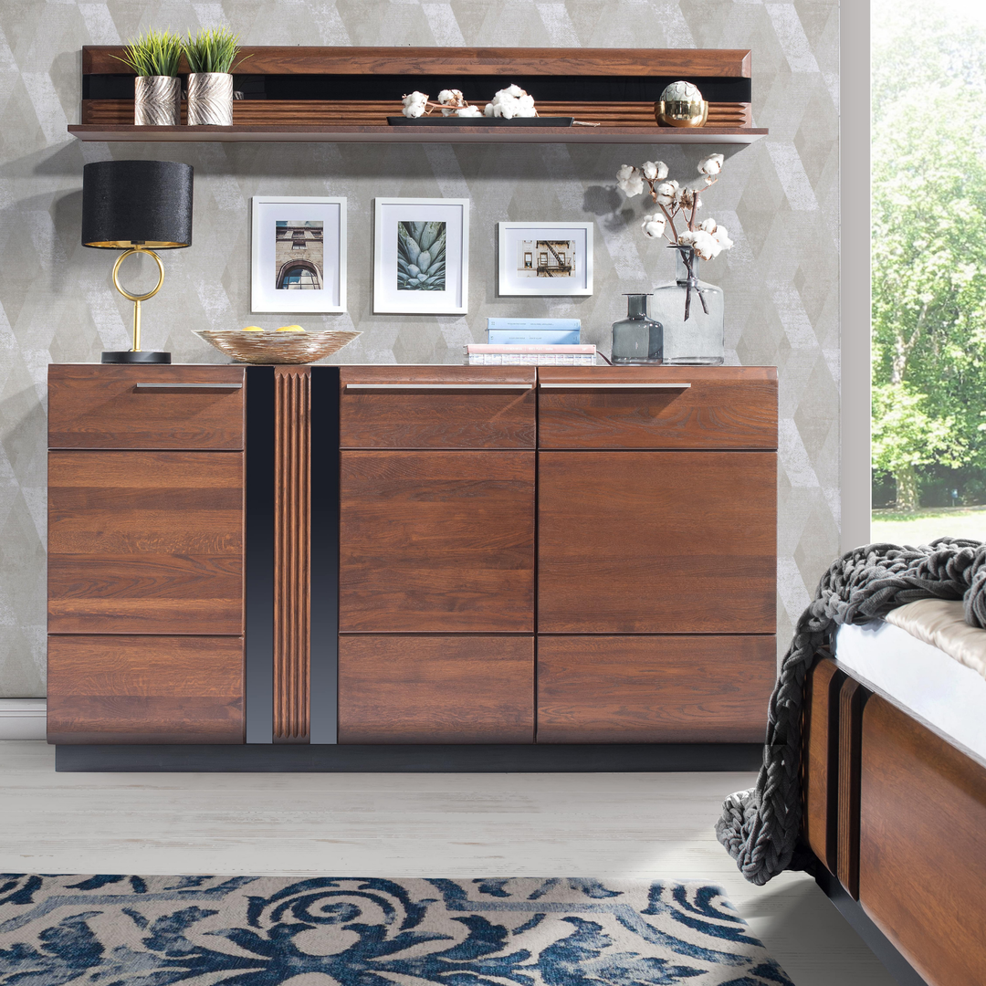 Estante de carvalho PORTI 35, 160x23x25 cm | VESKOR