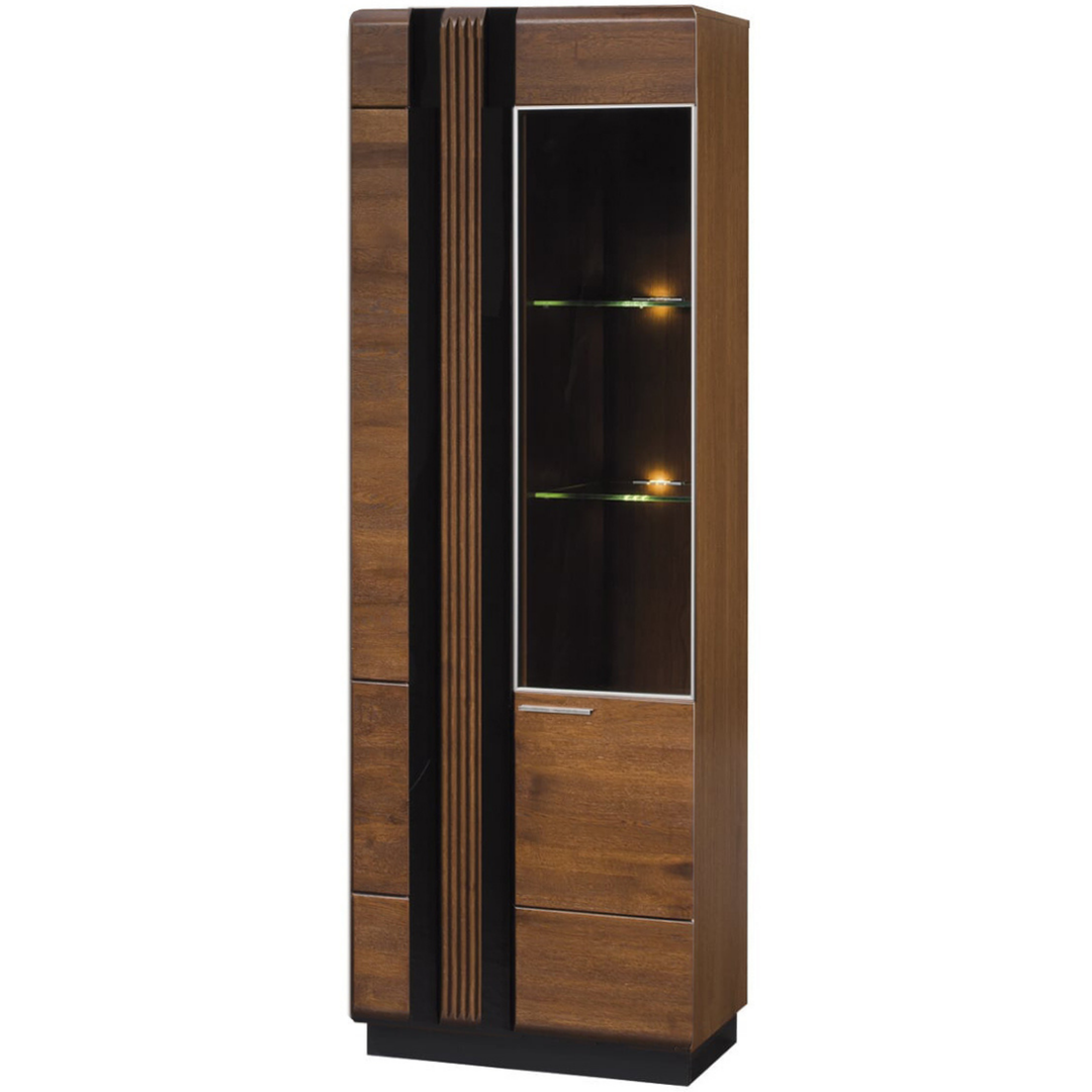 Vitrina em carvalho PORTI 10, 66x198x42 cm | VESKOR