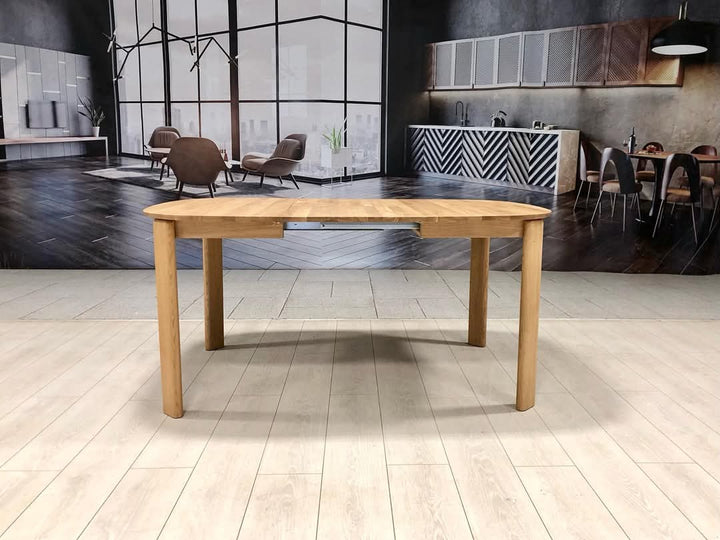 Mesa de jantar redonda extensível em madeira de carvalho maciço Victoria | VESKOR