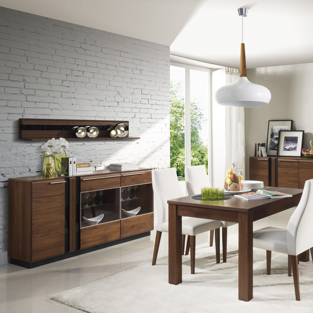 Estante de carvalho PORTI 35, 160x23x25 cm | VESKOR