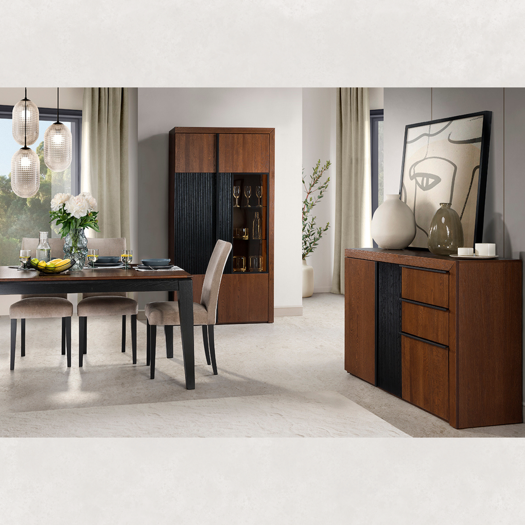 Vitrina em carvalho PARIS 12, 42x202x106 cm | VESKOR