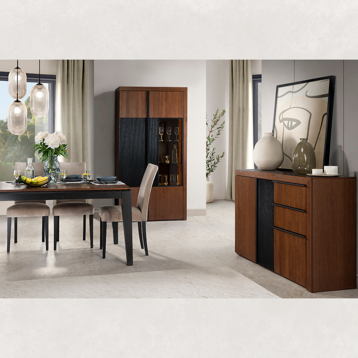 Vitrina em carvalho PARIS 12, 42x202x106 cm | VESKOR