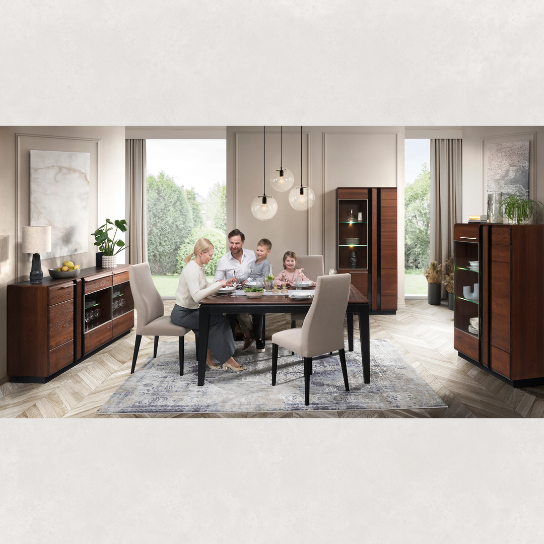 Vitrina em carvalho PORTI 15, 95x145x42 cm | VESKOR