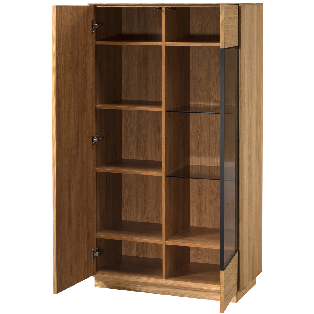 Armário expositor em carvalho mel JOIN 15, 80×40×144 cm | VESKOR