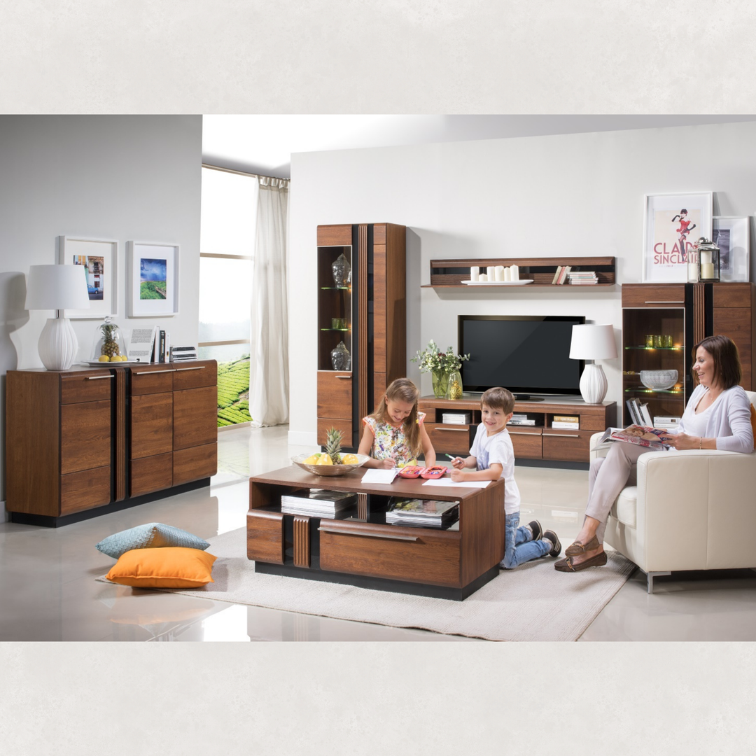 Vitrina em carvalho PORTI 15, 95x145x42 cm | VESKOR