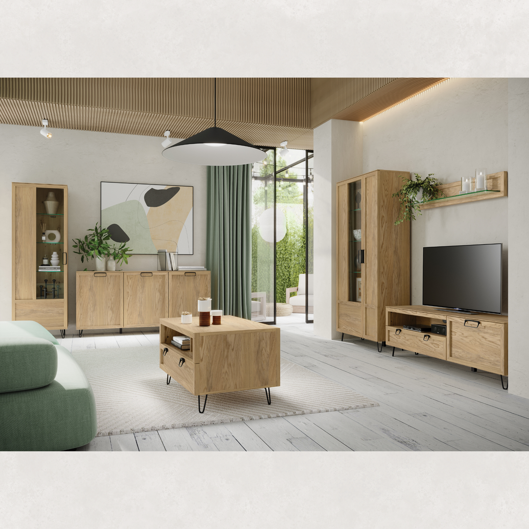 Vitrina em carvalho LIMBO 10, 65×42×200 cm | VESKOR