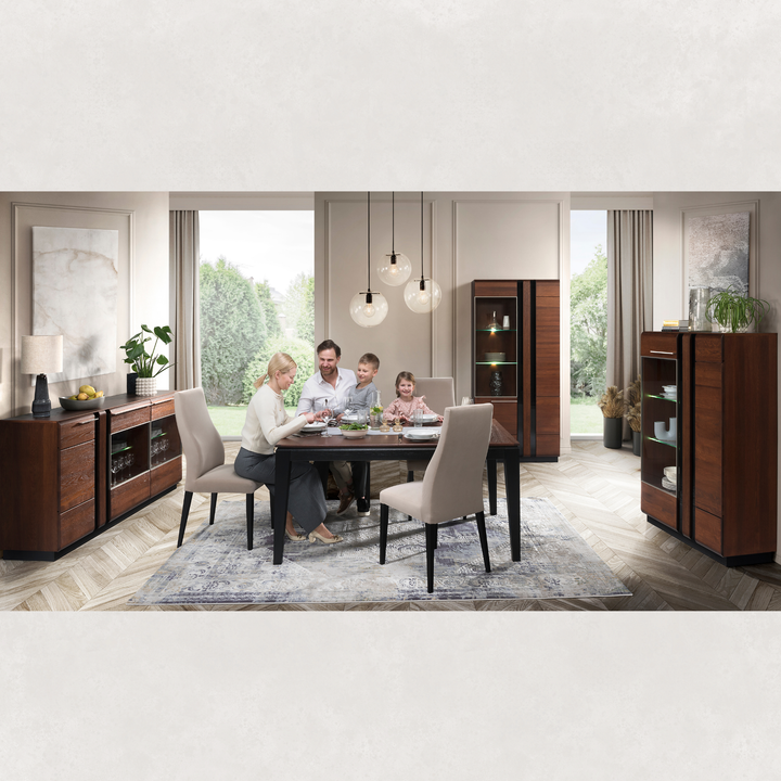 Vitrina de carvalho PORTI 12, 95x198x42 cm | VESKOR