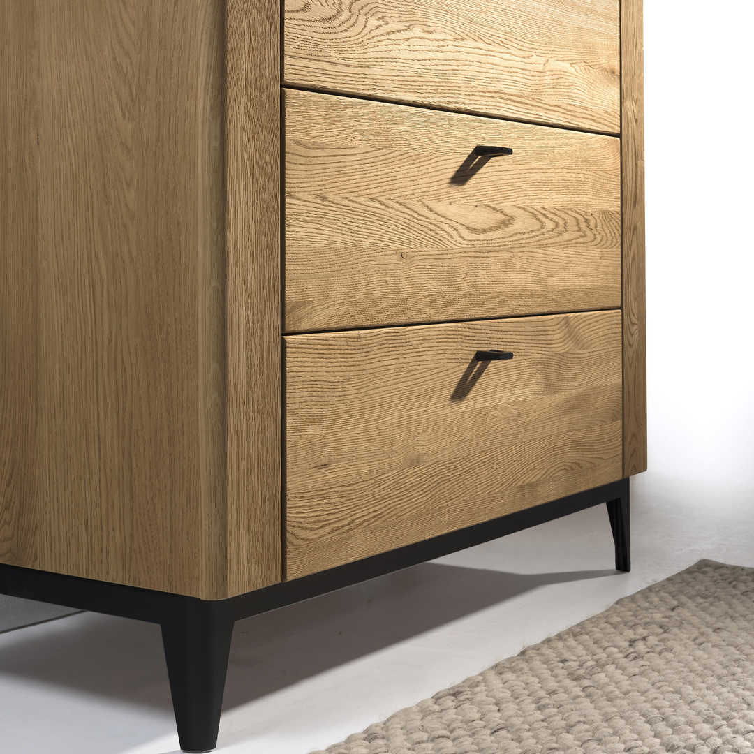 Cómoda em carvalho OPORTO 75, 90x128x42 cm | VESKOR