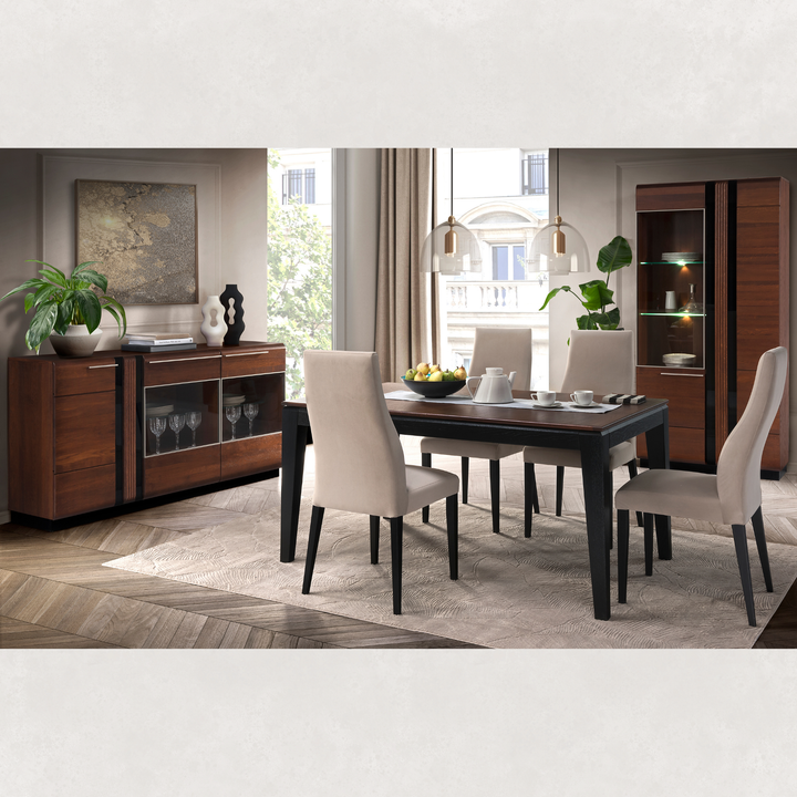 Vitrina de carvalho PORTI 12, 95x198x42 cm | VESKOR