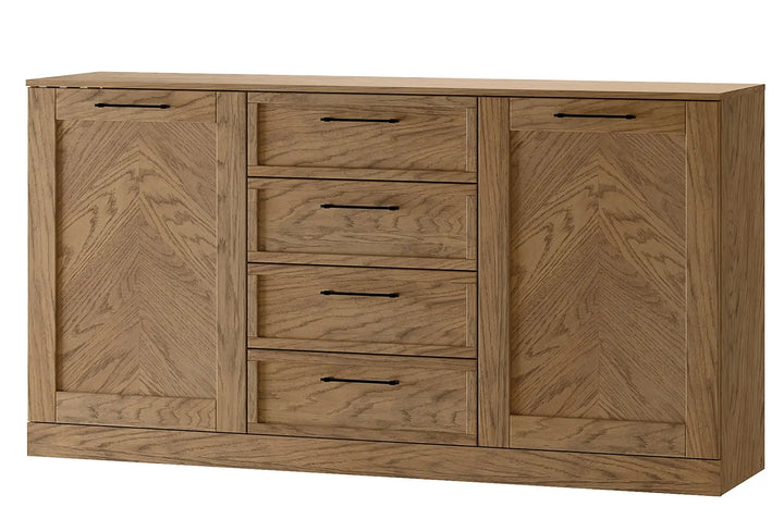 COZY 47 cómoda em carvalho rústico oleado, 170x90x42 cm | VESKOR
