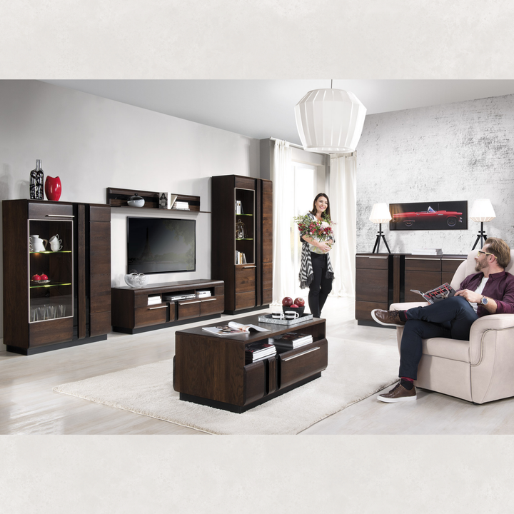 Vitrina em carvalho PORTI 15, 95x145x42 cm | VESKOR