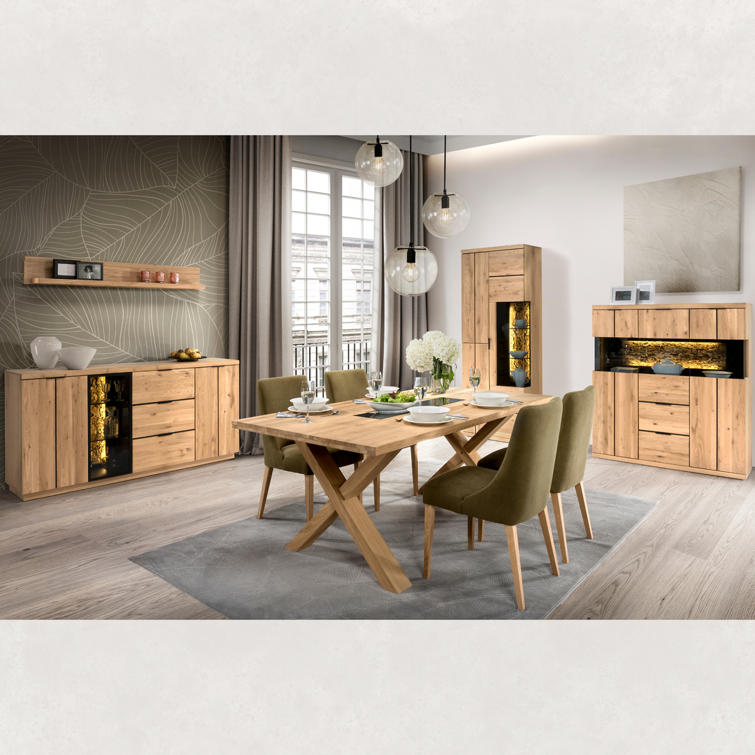 Cómoda em carvalho NAPOLI 20, 180×46×92 cm | VESKOR