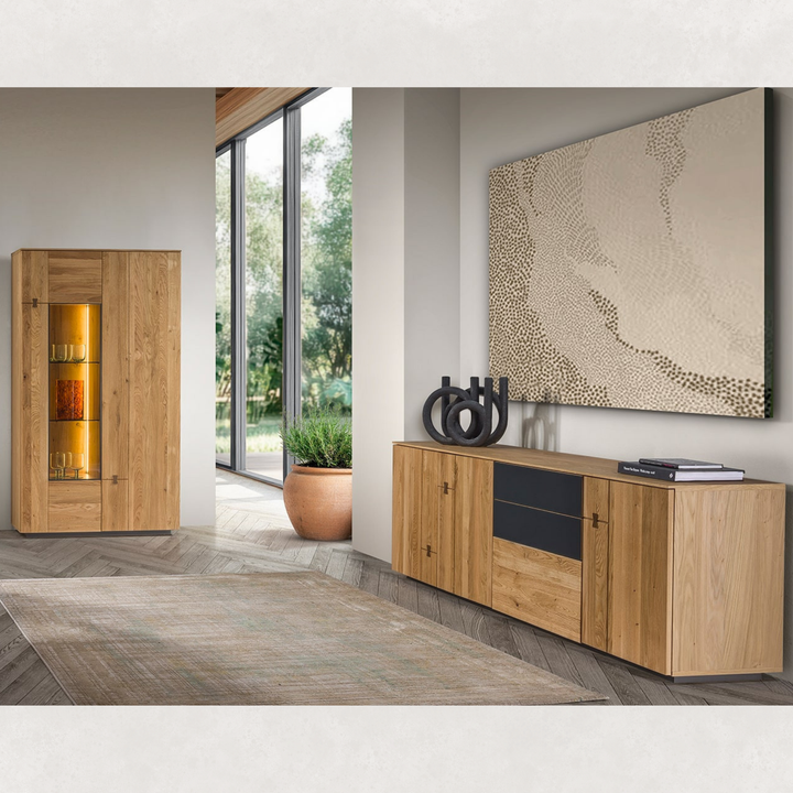 Móvel para televisor MINURA 25, 195×40×62 cm, em carvalho | VESKOR