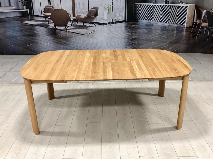 Mesa de jantar redonda extensível em madeira de carvalho maciço Victoria | VESKOR