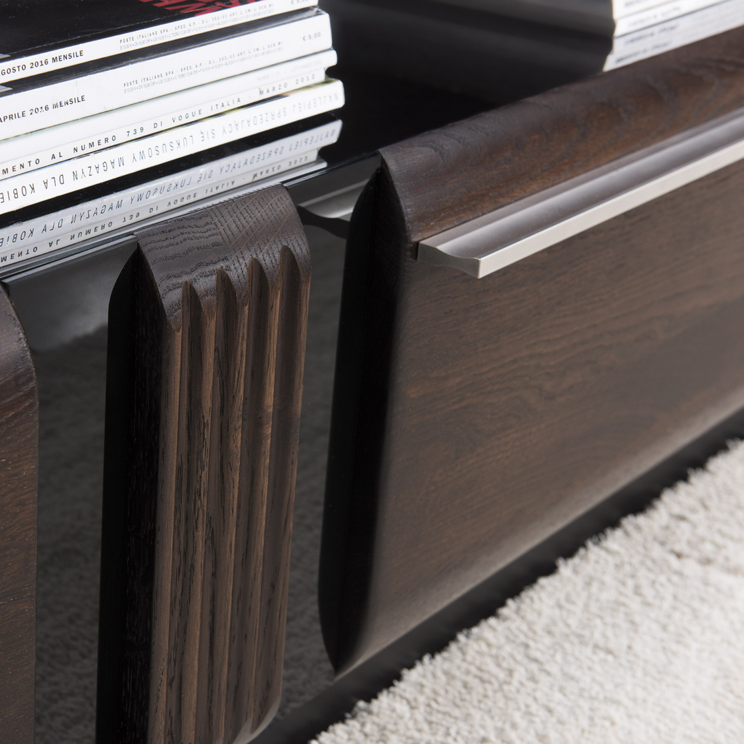 Suporte para TV em carvalho PORTI 25, 160x51x42 cm, VESKOR | VESKOR