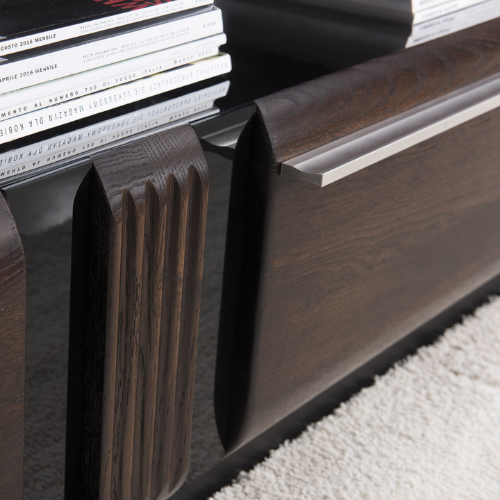 Suporte para TV em carvalho PORTI 25, 160x51x42 cm, VESKOR | VESKOR