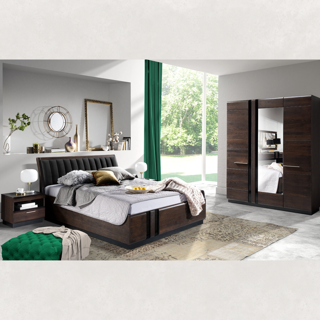 Mesa de cabeceira em carvalho PORTI 79, 50x45x42 cm | VESKOR