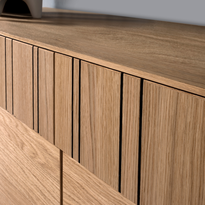 Suporte de TV em carvalho mel JOIN 25, 180×52×40 cm | VESKOR