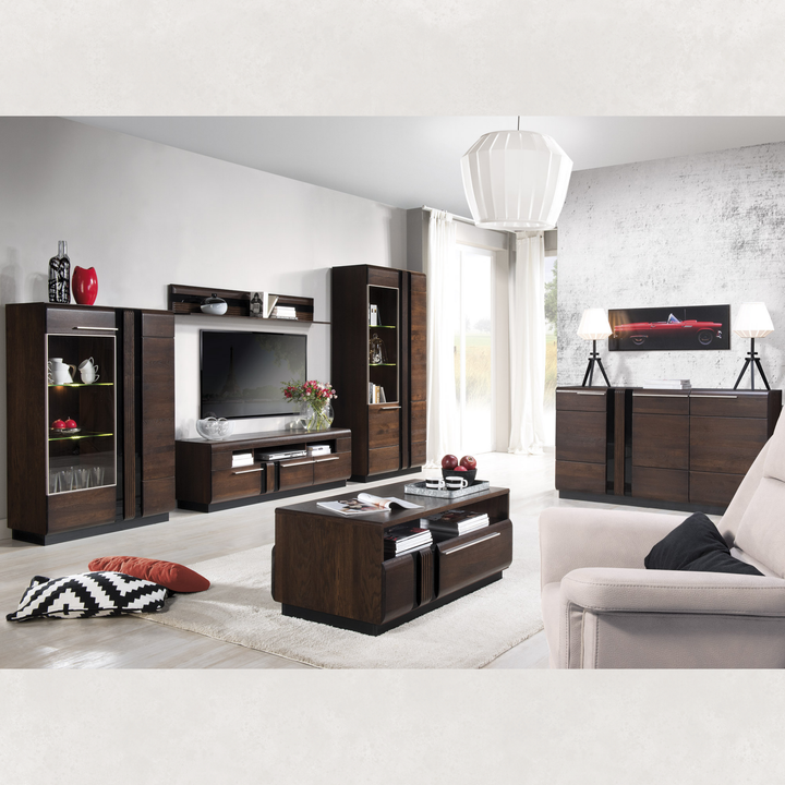 Vitrina de carvalho PORTI 12, 95x198x42 cm | VESKOR