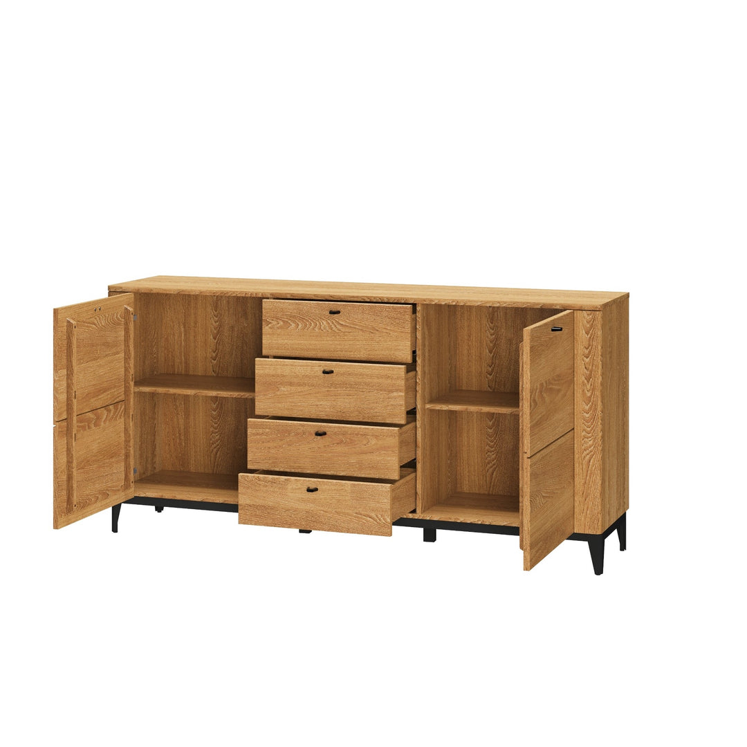 Aparador VESKOR cómoda em madeira de carvalho maciço mobiliário nórdico moderno colecção Oporto 