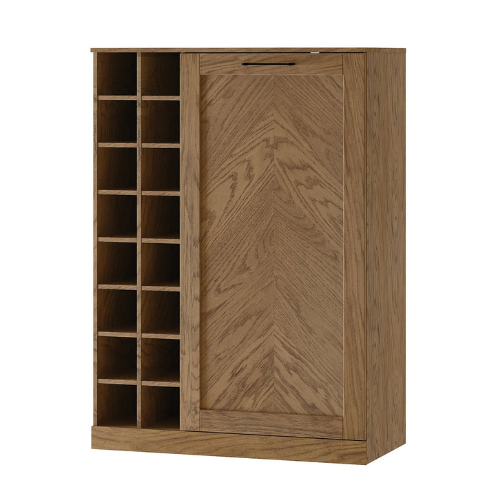 Armário bar rústico em carvalho oleado COZY 15, 100×140×50 cm | VESKOR