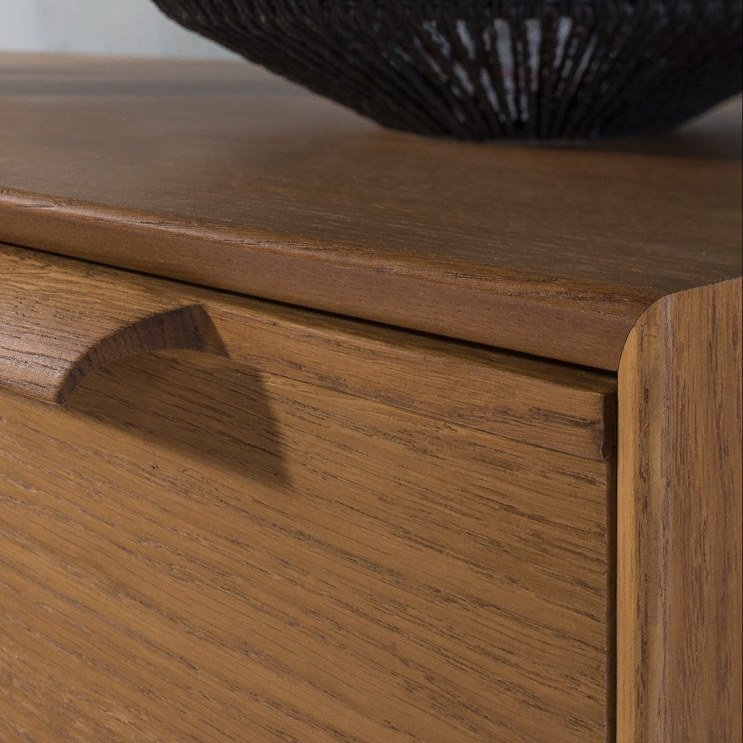 Cómoda rústica em carvalho LEO 12, 105×49,5×100,7 cm | VESKOR