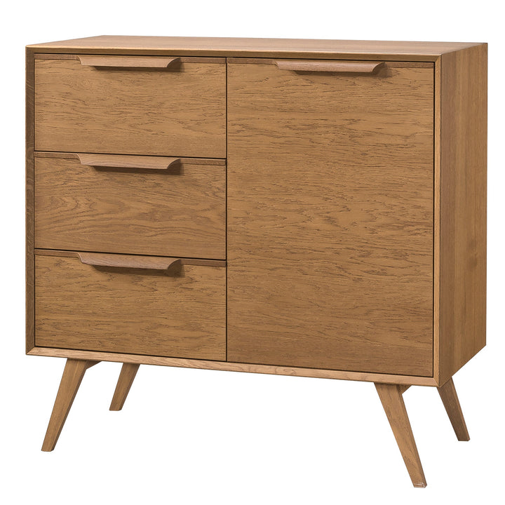 Cómoda rústica em carvalho LEO 12, 105×49,5×100,7 cm | VESKOR