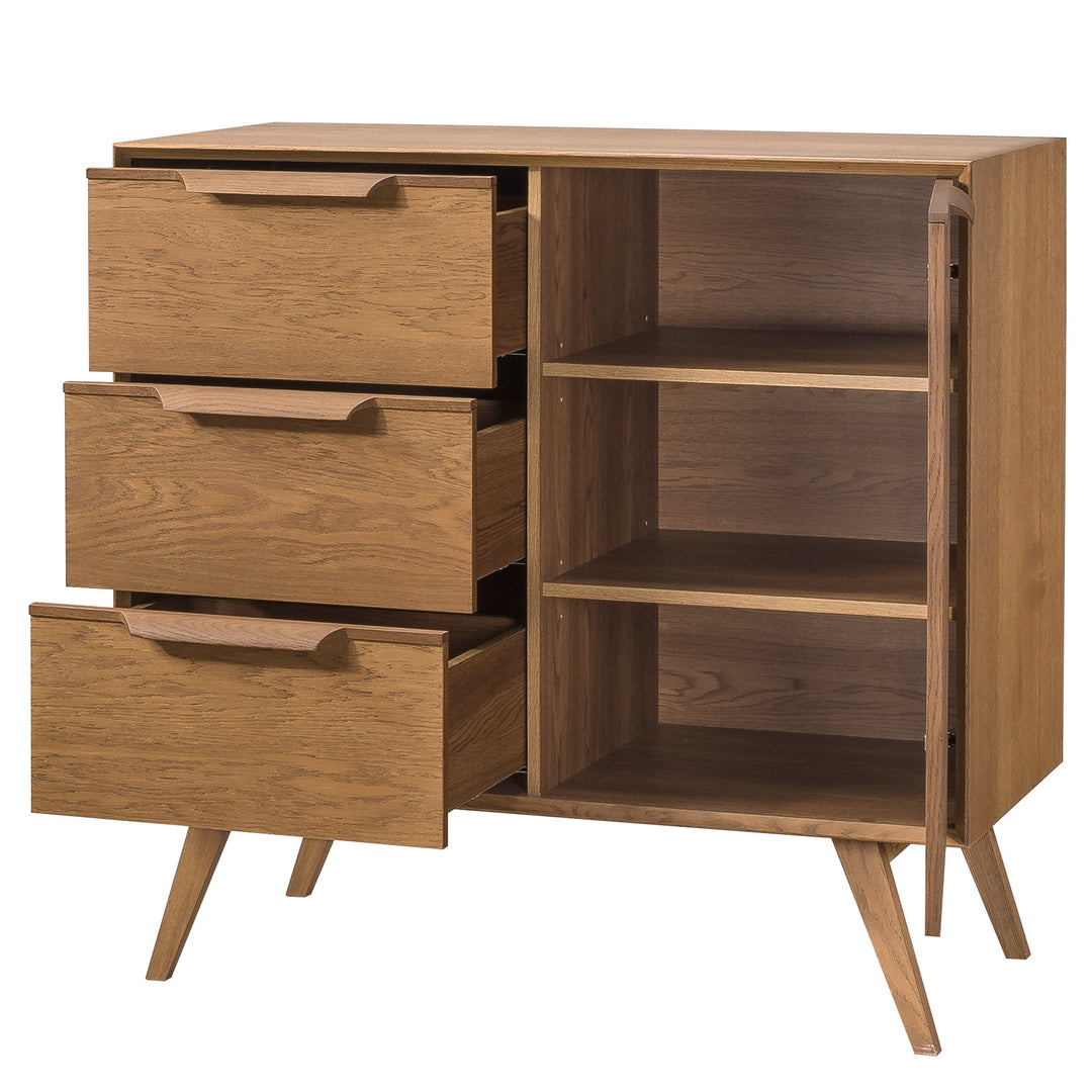 Cómoda rústica em carvalho LEO 12, 105×49,5×100,7 cm | VESKOR