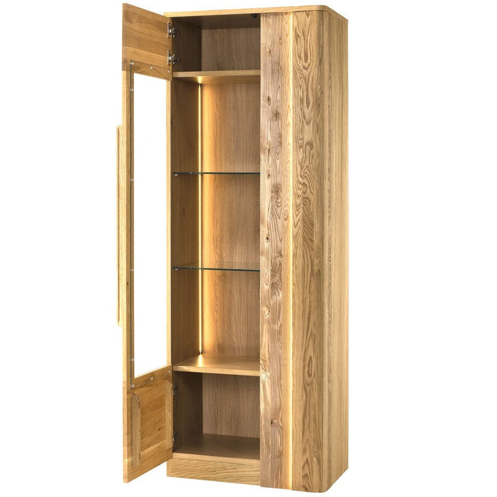 Armário expositor em carvalho mel LONDON 10, 72×202×43 cm | VESKOR