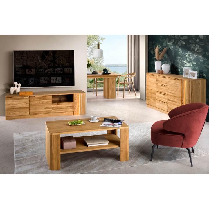 Armário expositor em carvalho mel LONDON 12, 98×202×43 cm | VESKOR
