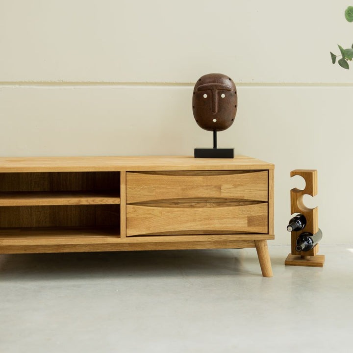 VESKOR Mesa de centro Malmo em madeira de carvalho maciço Mobiliário nórdico moderno