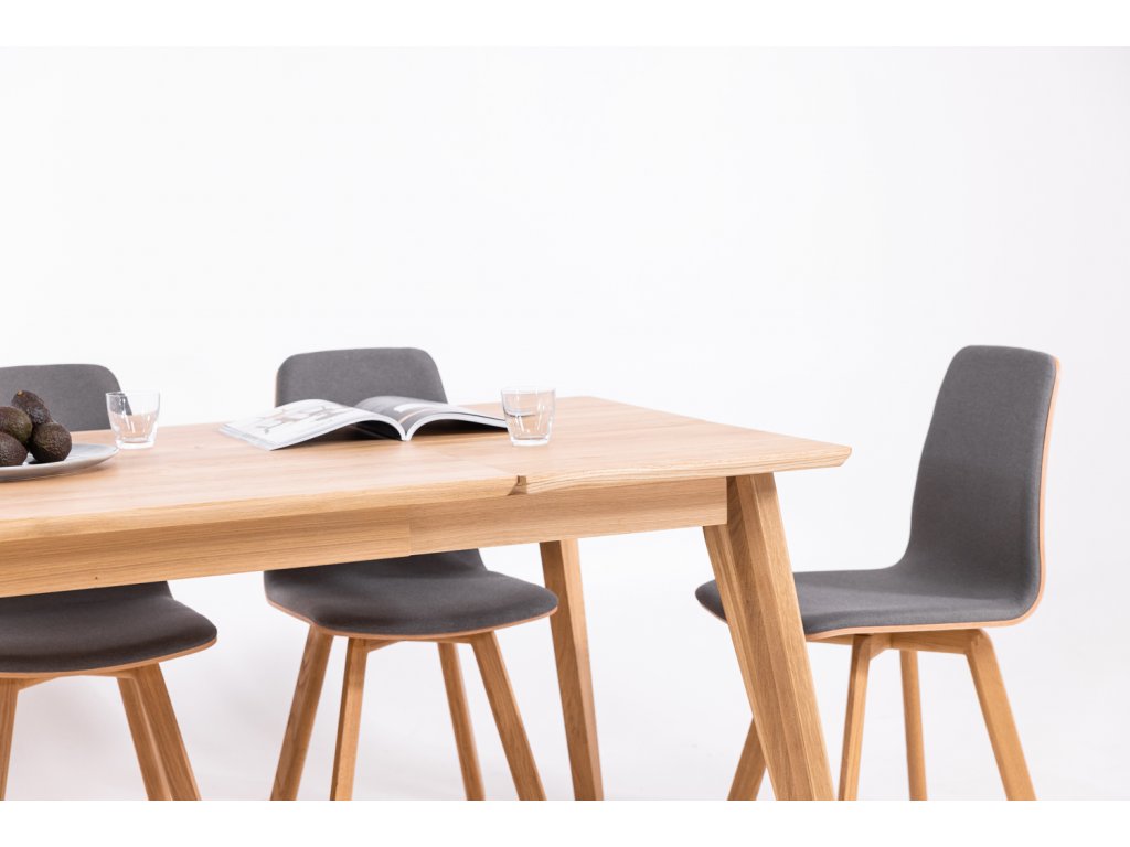 VESKOR Mesa de jantar em faia maciça Kambio mobiliário nórdico moderno