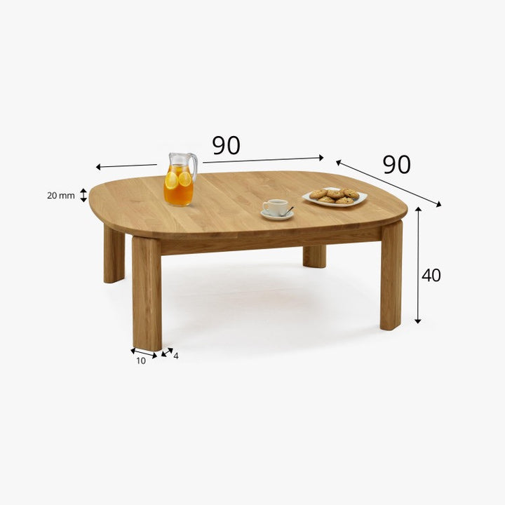 Mesa de centro Victoria em carvalho maciço | VESKOR