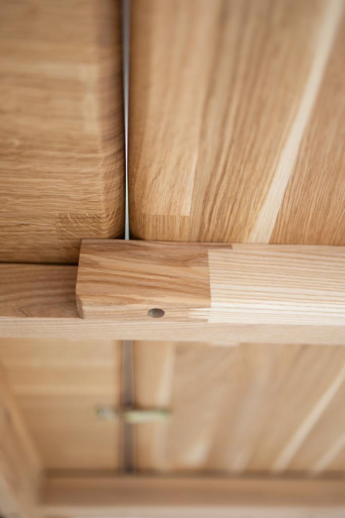 VESKOR Mesa de madeira maciça de carvalho Malmo 2 mobiliário nórdico moderno