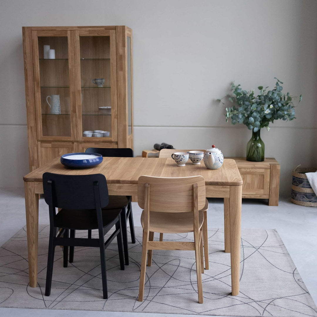 VESKOR Mesa de jantar extensível em madeira de carvalho maciço KODAMA Mobel.Store