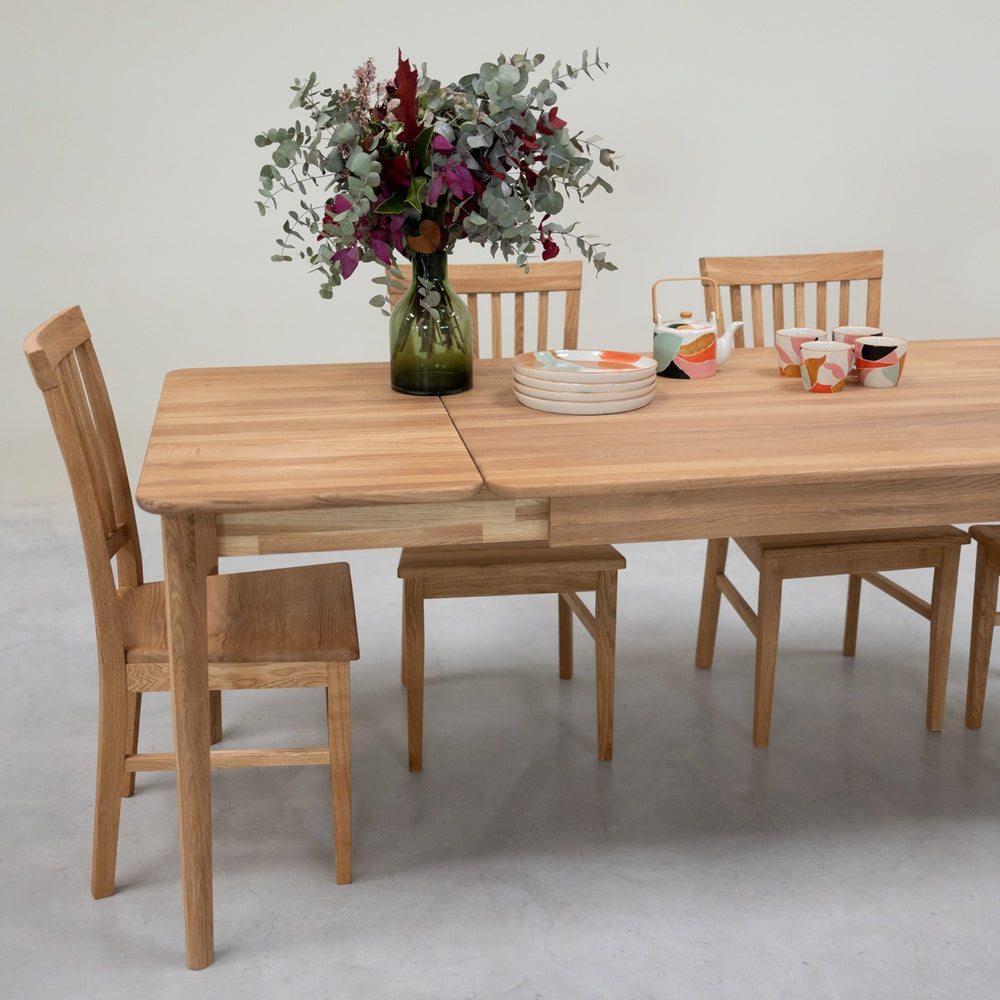 Mesa de jantar extensível VESKOR em carvalho maciço ASTRID
