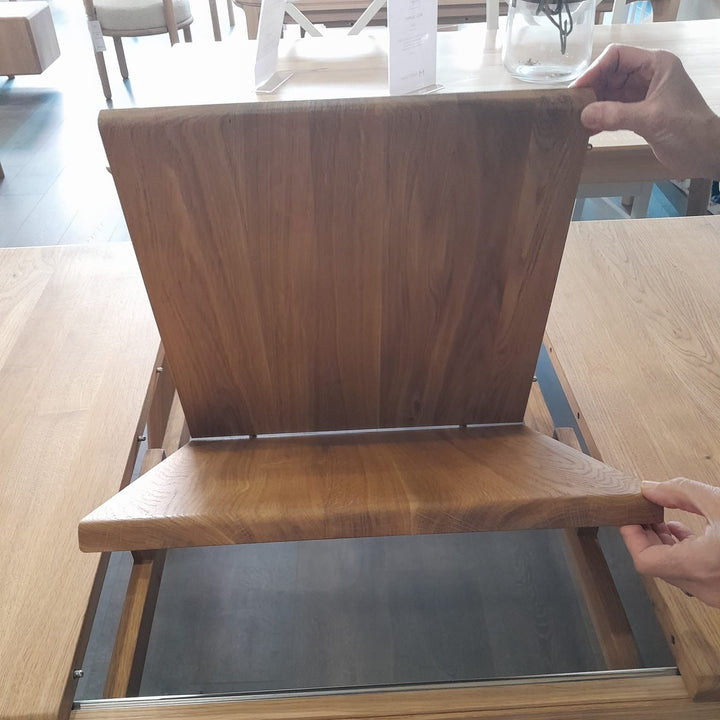 VESKOR Mesa de jantar extensível em carvalho maciço KODAMA