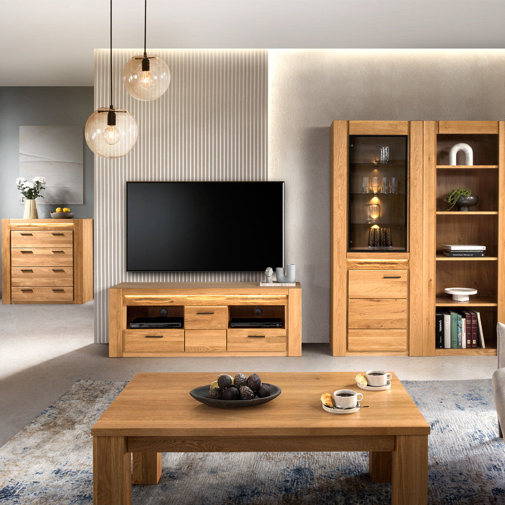 Mesa de centro em madeira de carvalho VELVET 41, 120x70x48 cm | VESKOR