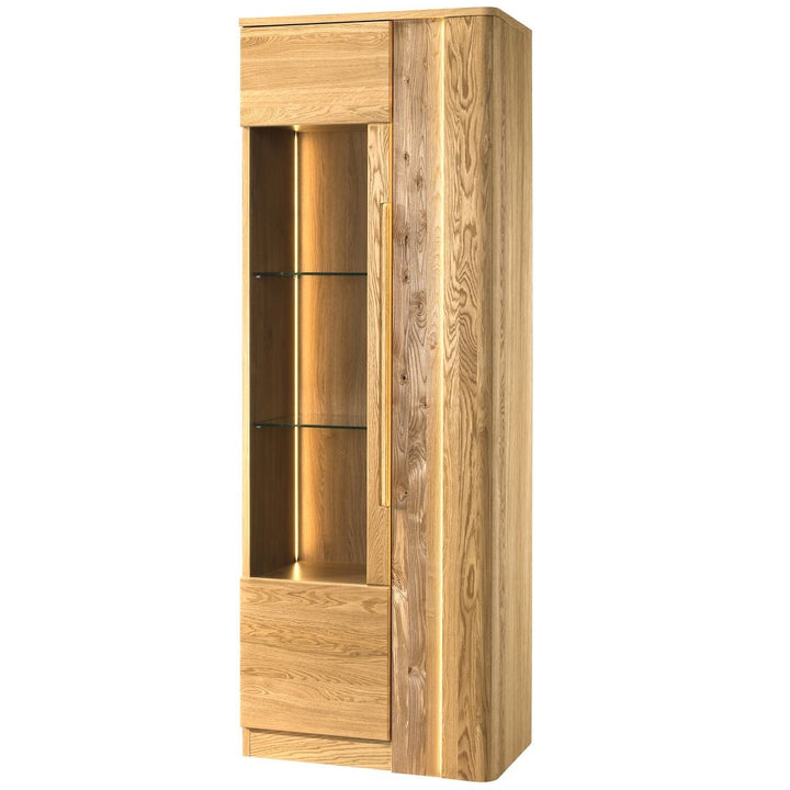 Armário expositor em carvalho mel LONDON 10, 72×202×43 cm | VESKOR