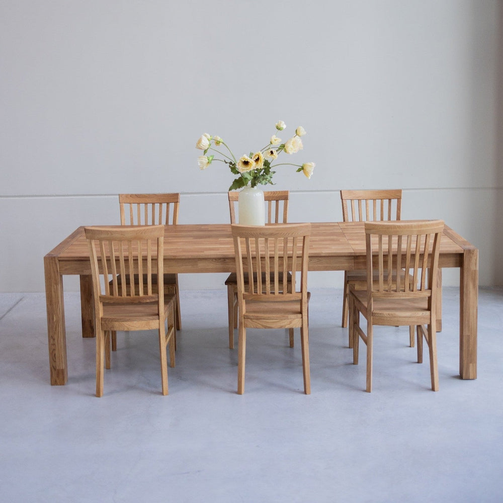 VESKOR Conjunto de 2 cadeiras de jantar em madeira maciça de carvalho